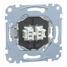 Schneider Electric - Double switch, compatible con System M y D-Life inserts, 1-pole 1-way, 10AX, terminales de conexión rápida terminals,
