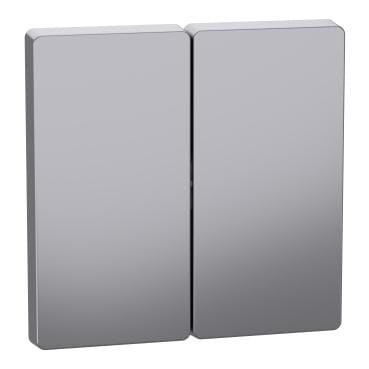 Schneider Electric - Tecla, TeclaD-Life, 2-gang, Aluminio
