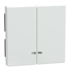 Schneider Electric - Tecla System M, doble, con ventana indicadora, blanco activo antibacteriano