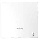 Schneider Electric - Tecla con visor y simbolo timbre, compatible con mecanismos de mando D-Life, Blanco Artico