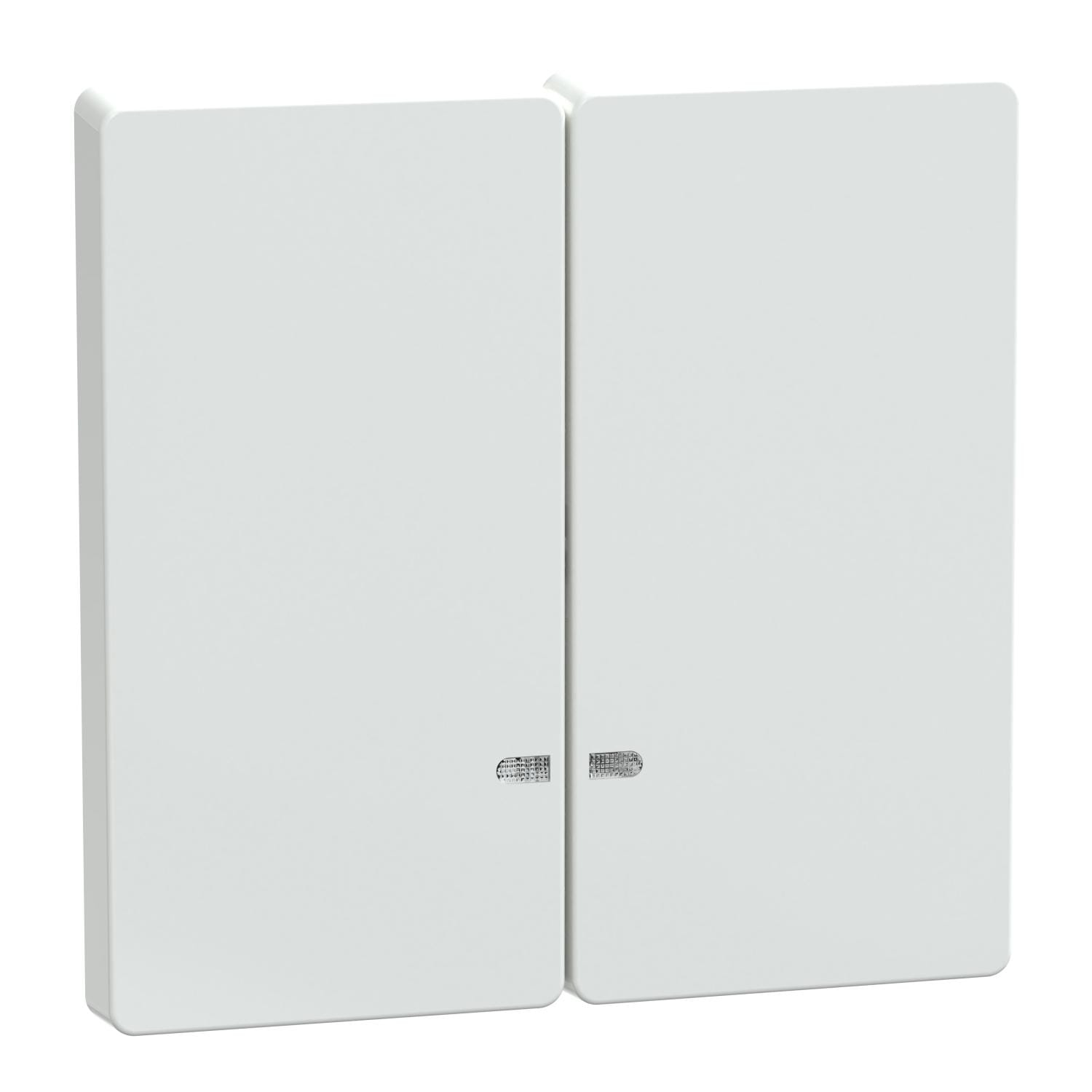 Schneider Electric - Tecla, TeclaD-Life, 2-gang with indicator window, Blanco Artico