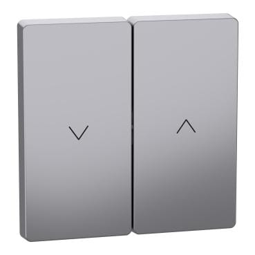 Schneider Electric - Tecla, TeclaD-Life, for roller shutter switch and push-button, Aluminio
