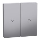 Schneider Electric - Tecla, TeclaD-Life, for roller shutter switch and push-button, Aluminio
