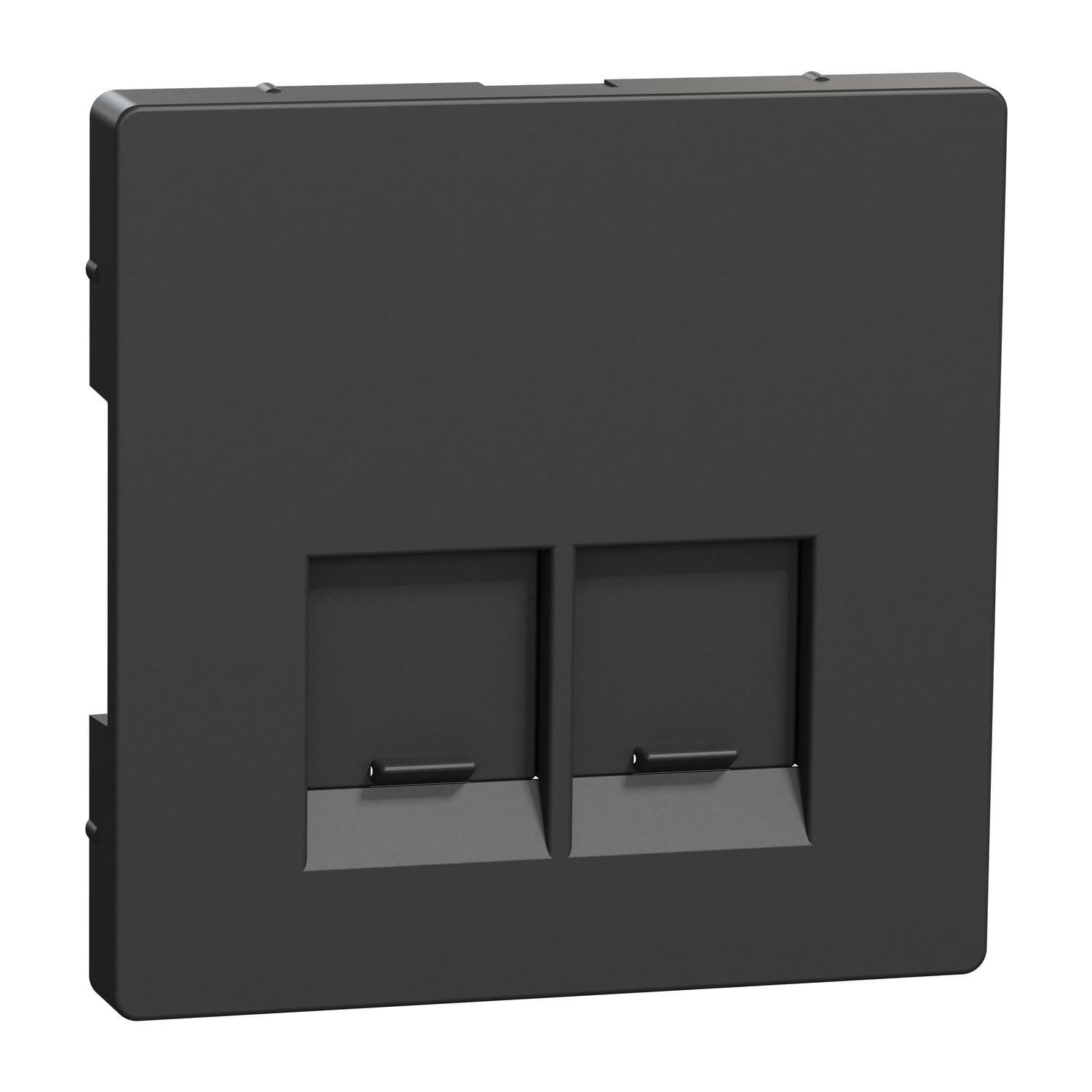 Schneider Electric - carátula, System M, for 2 data socket, Antracita