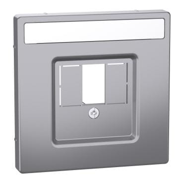 Schneider Electric - carátula, System M, for  TAE/audio/USB, Aluminio