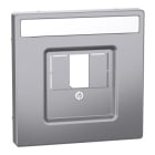 Schneider Electric - carátula, System M, for  TAE/audio/USB, Aluminio
