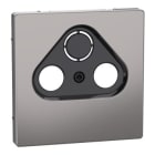 Schneider Electric - carátula, System M, for TV/SAT socket, 2/3 holes, nickel