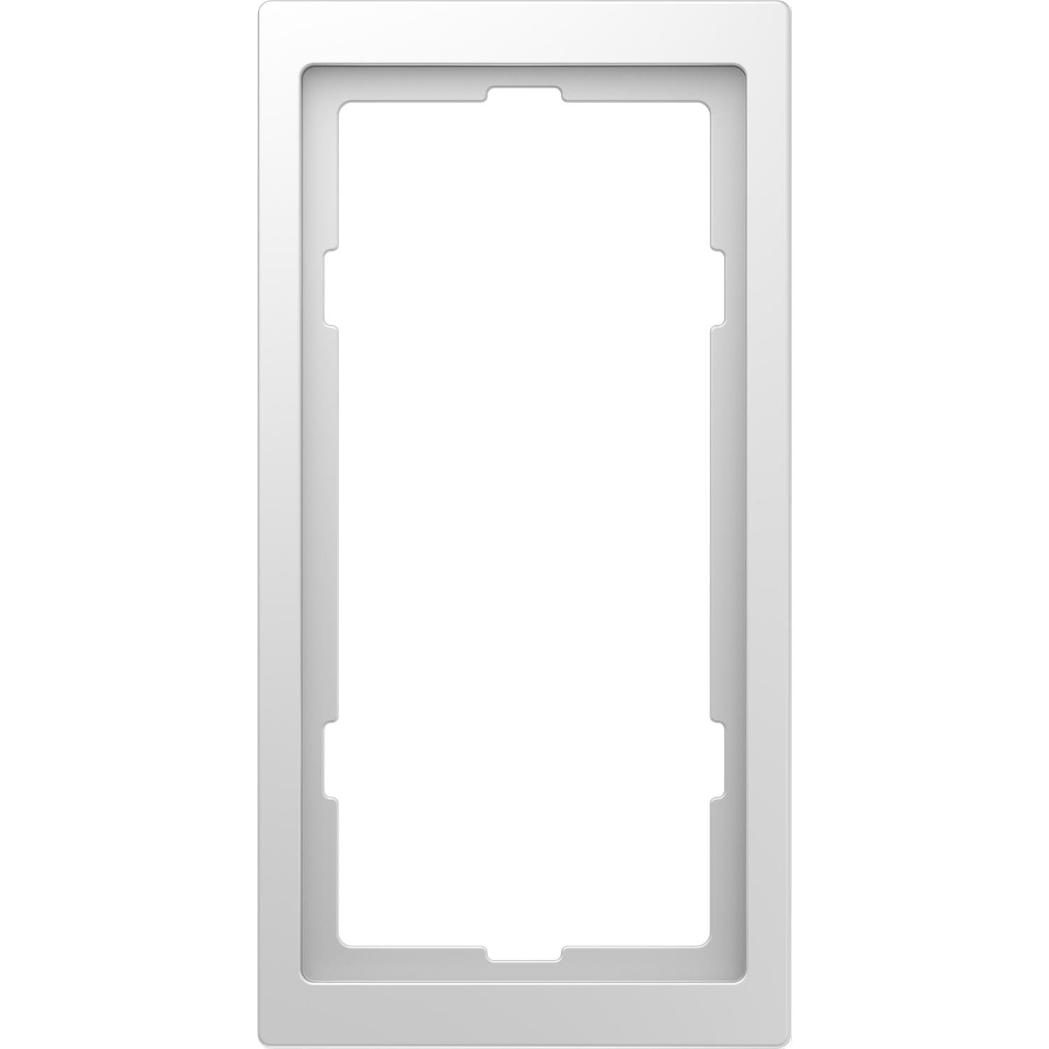 Schneider Electric - Marco 2 elementos vertical para toma de afeitar, Blanco Artico