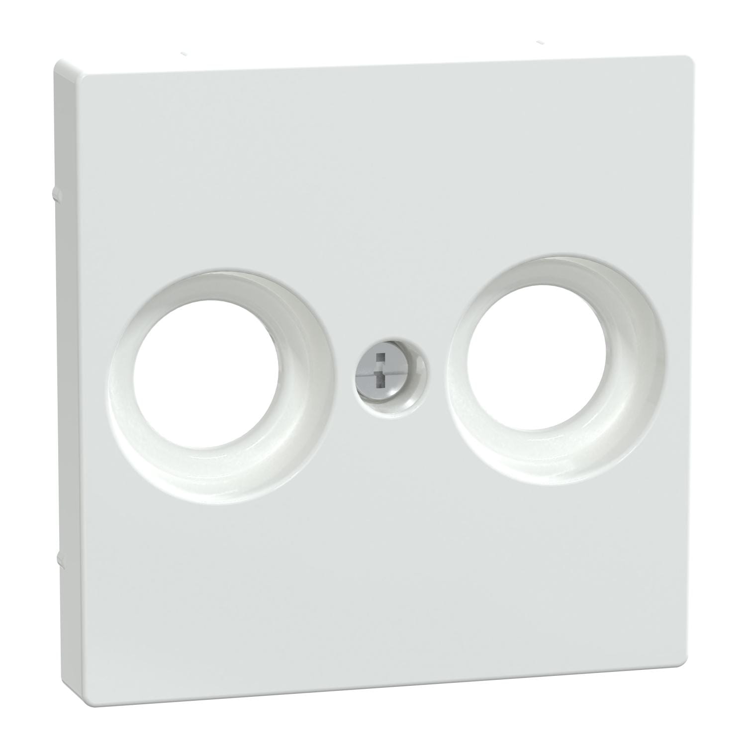 Schneider Electric - Carátula, System M, para toma TV/R, blanco activo antibacteriano