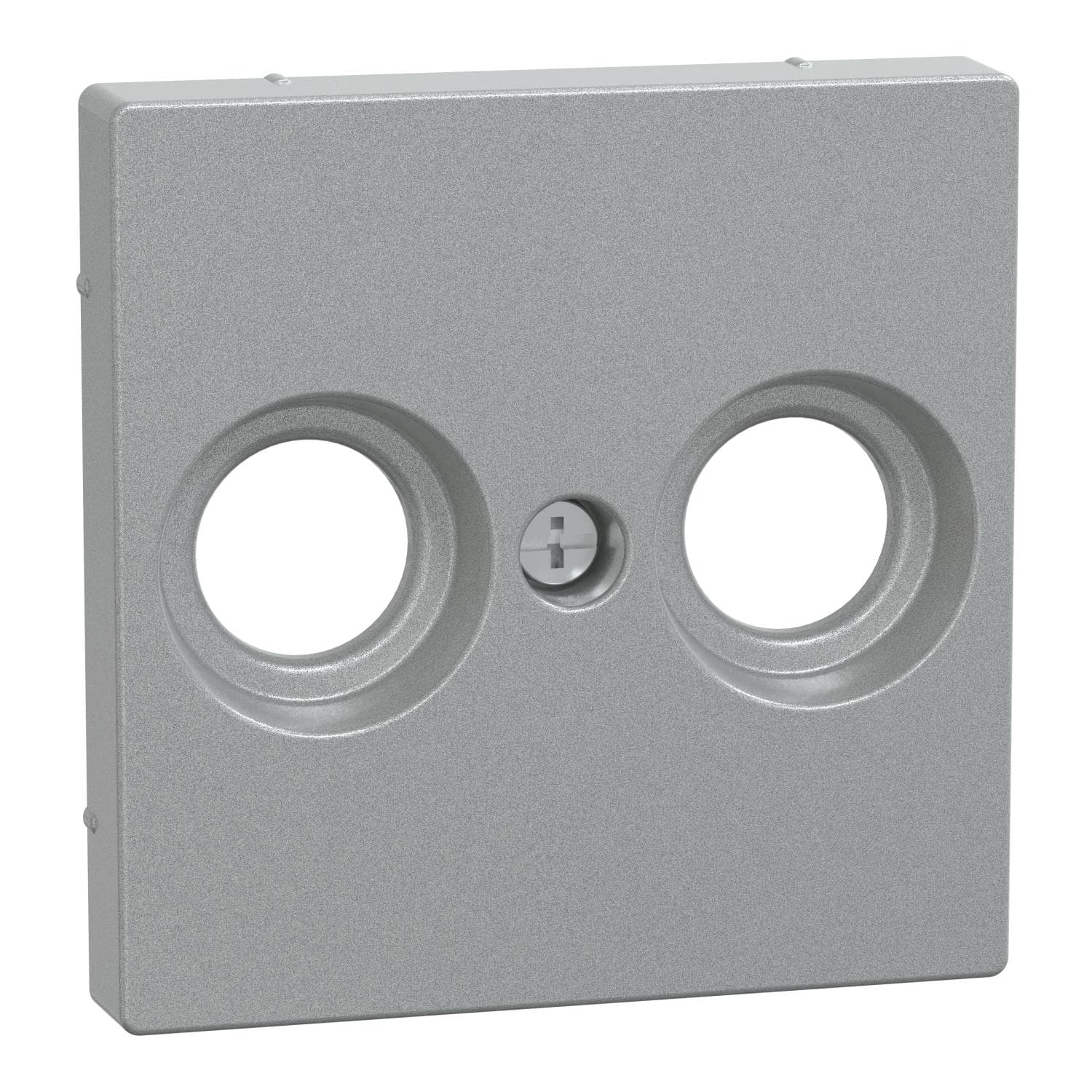 Schneider Electric - Carátula, System M, para toma TV/R, aluminio