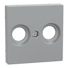 Schneider Electric - Carátula, System M, para toma TV/R, aluminio