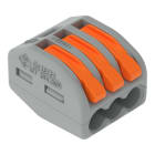 WAGO - borna de conexión con palancas;para cualquier tipo de conductor;máx. 4mm²;gris