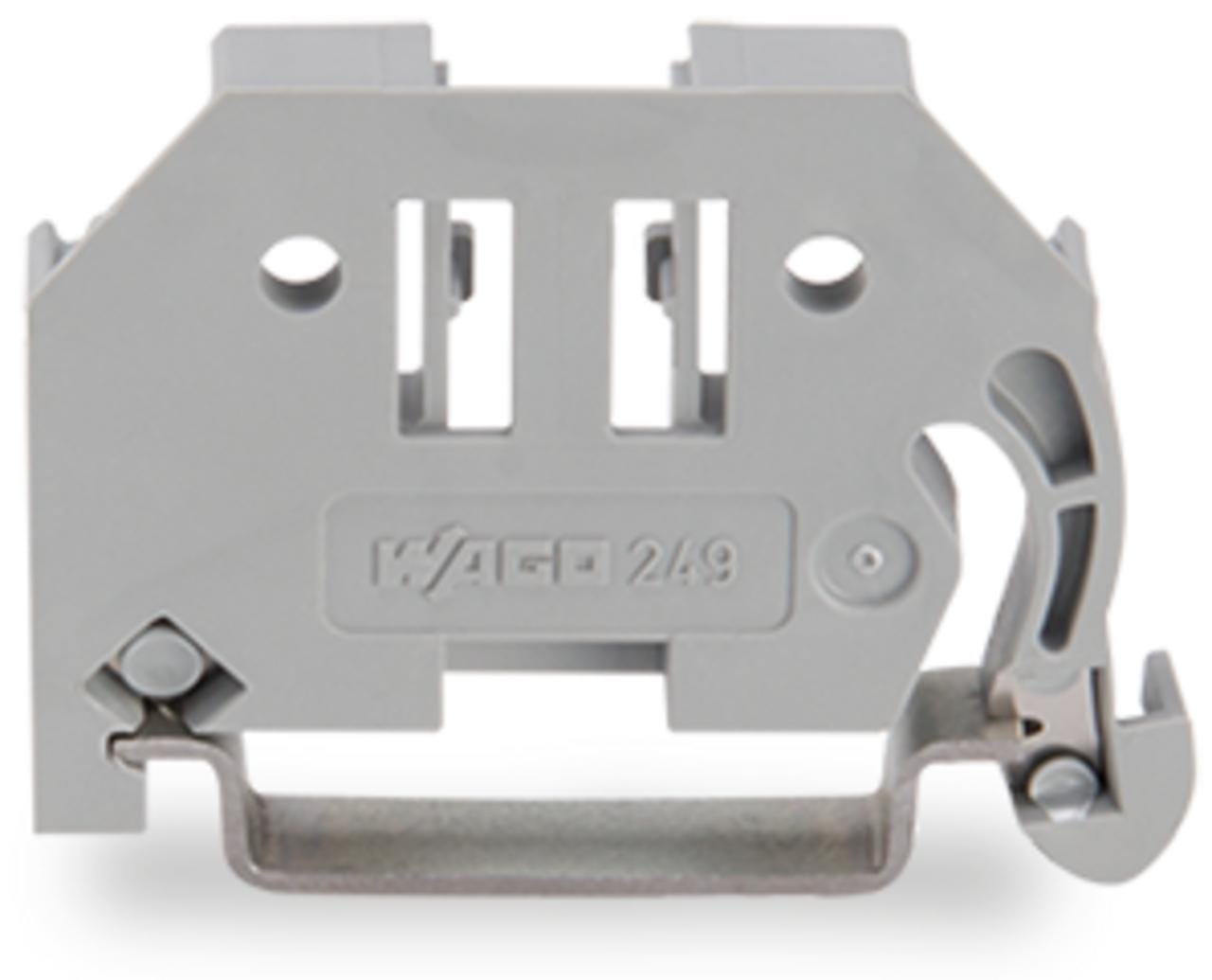 WAGO - Tope de cierre sin tornillos;Ancho 6 mm;para carril DIN 35 x 15 y 35 x 7,5;gris