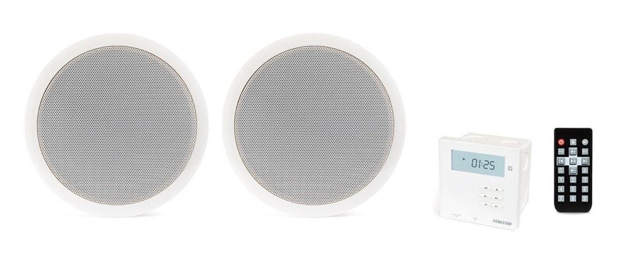 FONESTAR - Amplificador pared KS-06 con pareja altavoces techo
