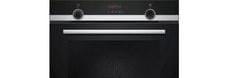 SIEMENS-LB - Horno multifunción iQ300 cristal negro con acero inoxidable con apertura abatible y autolimpieza pirolítica clase energética A