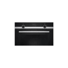 SIEMENS-LB - Horno multifunción iQ300 cristal negro con acero inoxidable con apertura abatible y autolimpieza pirolítica clase energética A
