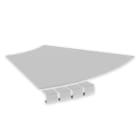 UNEX - Tapa curva plana 45° de ancho 400 mm R300 U23X color gris