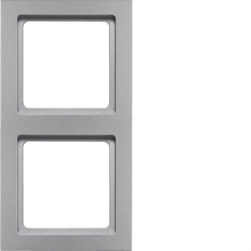 HAGER - Marco 2 elementos Q.3 aluminio