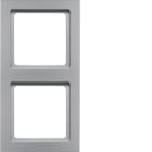 HAGER - Marco 2 elementos Q.3 aluminio