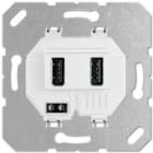 JUNG - Cargador USB con 1 toma USB tipo A y 1 toma USB tipo C blanco alpino