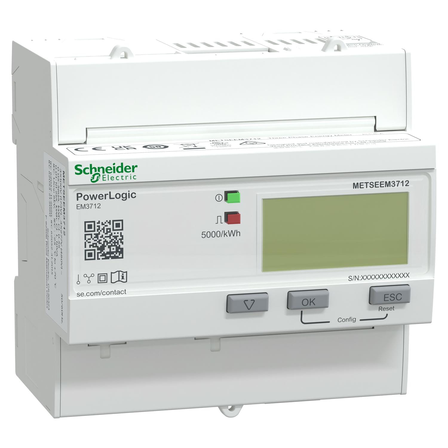 Schneider Electric - Contador de energía PowerLogic EM3000 1A/5A