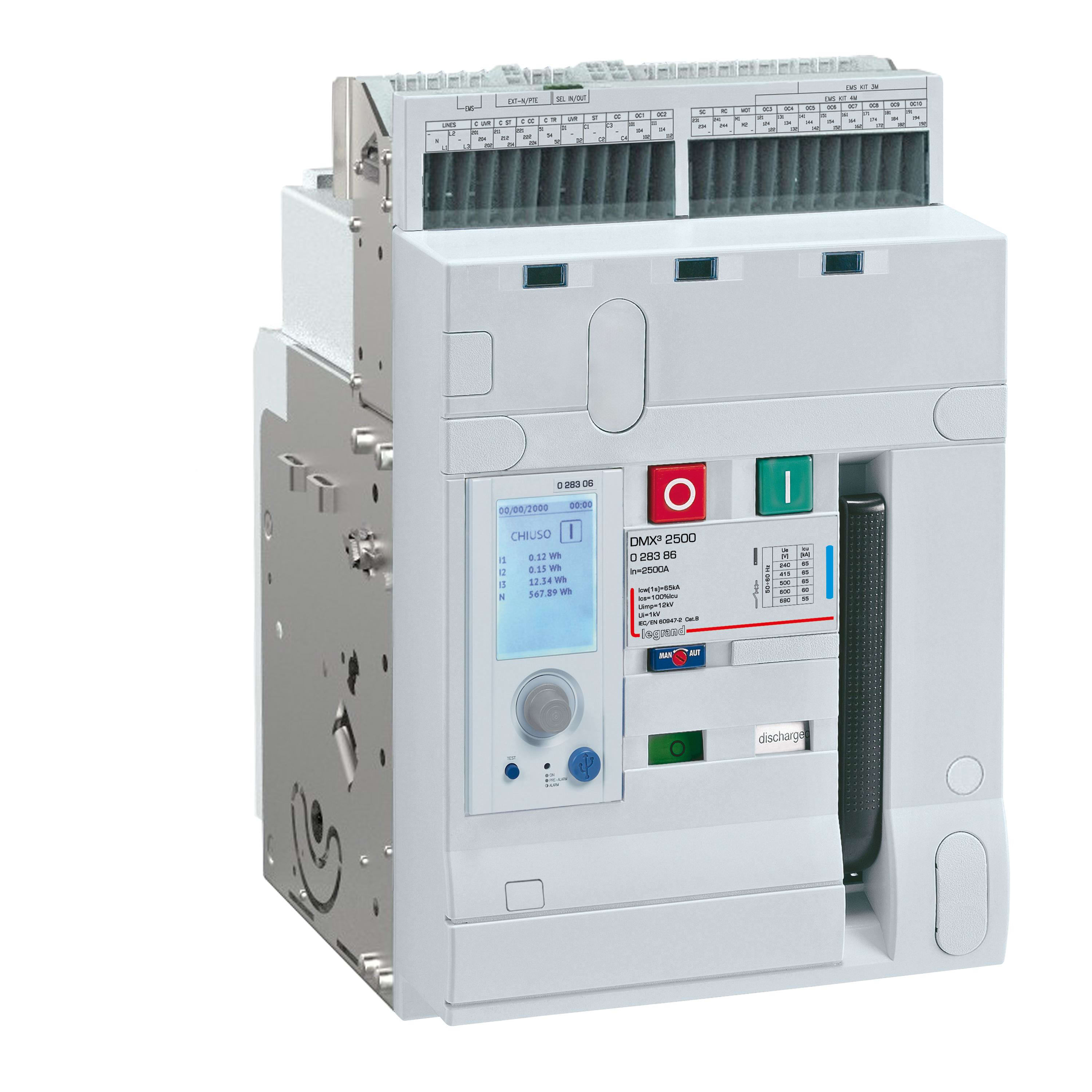 LEGRAND - Interruptor automático de bastidor abierto DMX³ 2500 - fijo - 65kA - 3P - 2500A
