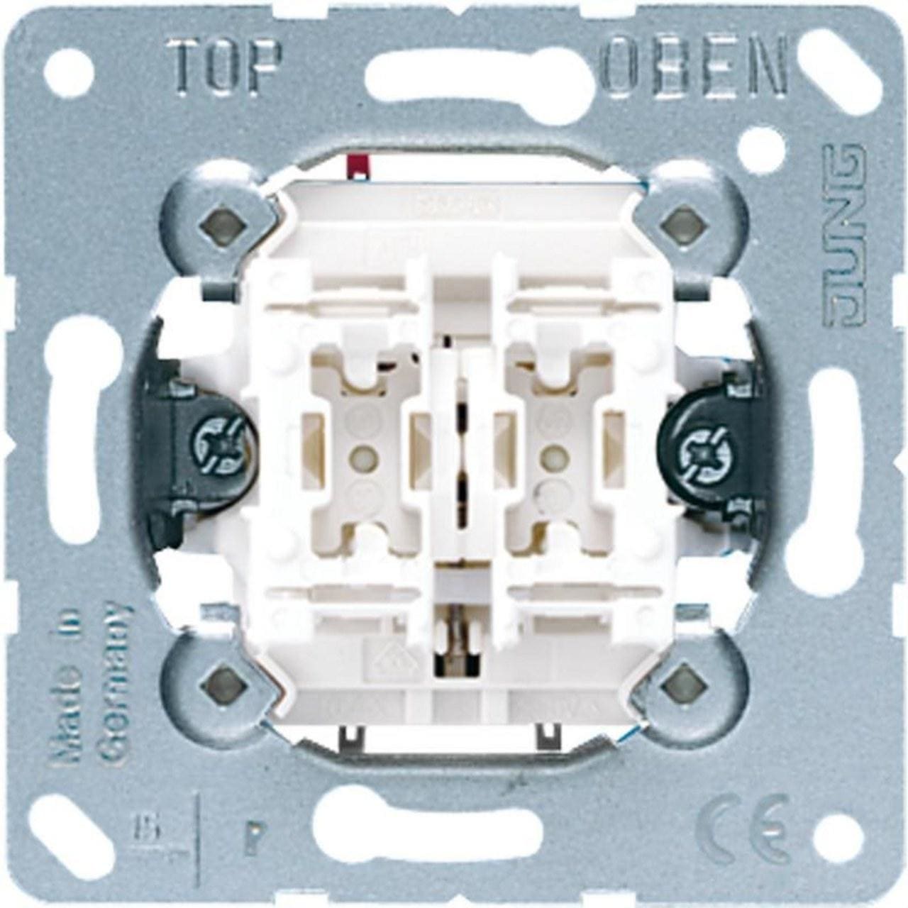 JUNG - Mecanismo doble pulsador unipolar 10AX 250V