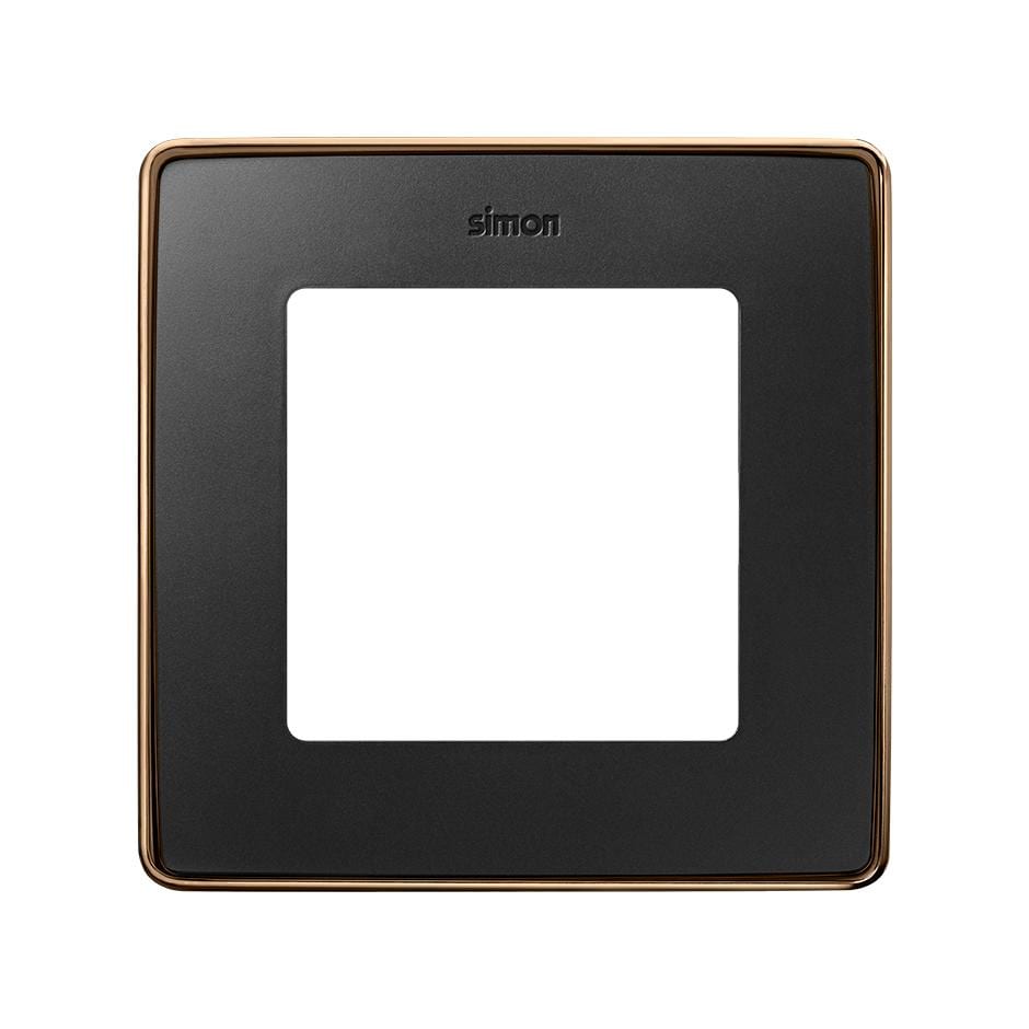 SIMON - Marco 1 elementos negro mate base cobre