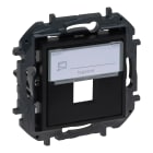 LEGRAND - Adaptador individual para conectores RJ45 tipo keystone Niloé Step - Negro mate
