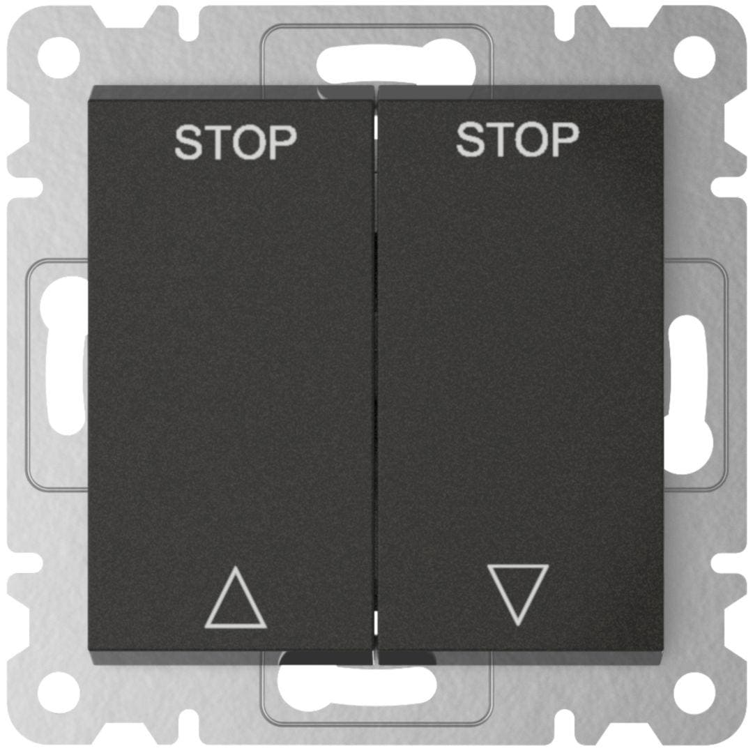 HAGER - Interruptor persianas, lumina, negro