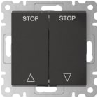 HAGER - Interruptor persianas, lumina, negro