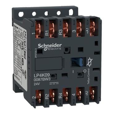 Schneider Electric - Contactor TeSys K - 4P(2 NA + 2 NF) - AC-1 - <= 440 V 20 A - 24 V bobina CC