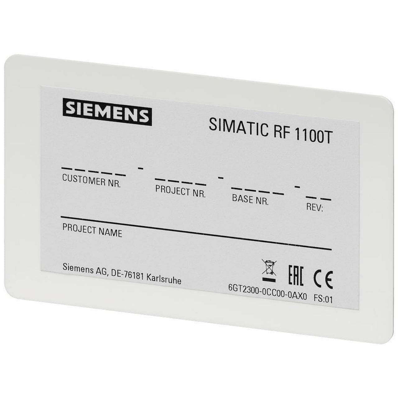 SIEMENS - Tarjeta de configuración RF1100T SIMATIC RF1000 para RF1060R/RF1070R, MIFARE DESFire EV1 memoria EEPROM