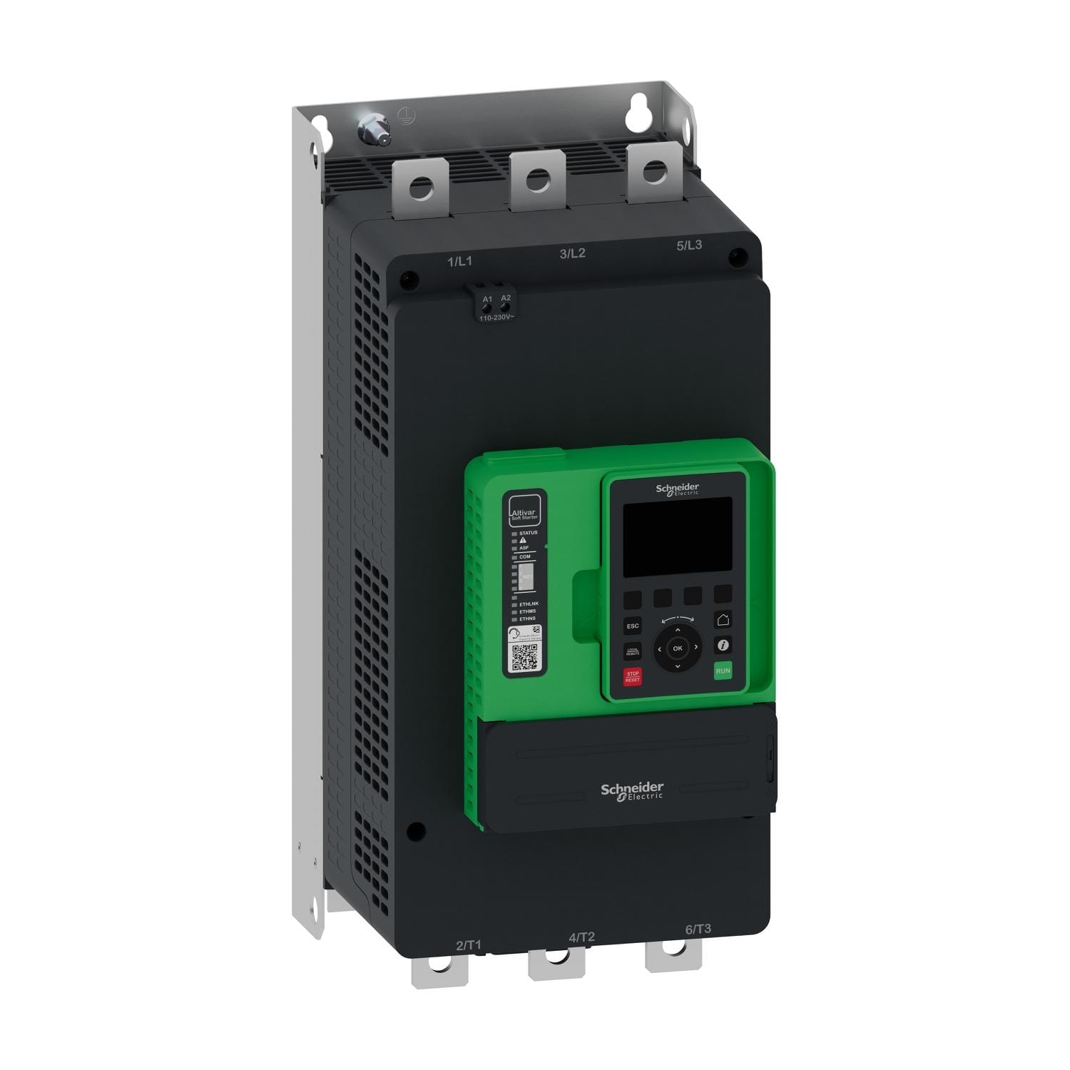 Schneider Electric - Arrancador suave, Altivar Soft Starter ATS490, 250 A, 208 a 690 V CA, alimentación de control de 110 a 230 V CA