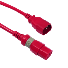 LEGRAND - Juego de 10 cables de alimentación C14-C13 de 1,5m con bloqueo de enchufe rojo