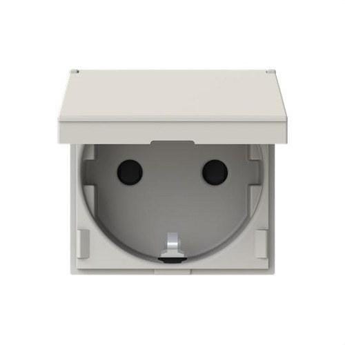 NIESSEN - Base de enchufe 2P+T con tapa con protector inferior duna