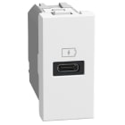 BTICINO - Base cargador individual USB Light Now - Tipo C - 1 módulo - Blanco