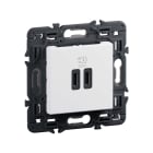 LEGRAND - Base cargador doble USB Valena Next - Tipo C+C - 30W - 2mod - Blanco