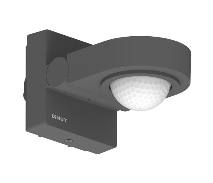 DINUY - Detector movimiento y presencia 270º de pared y techo Negro