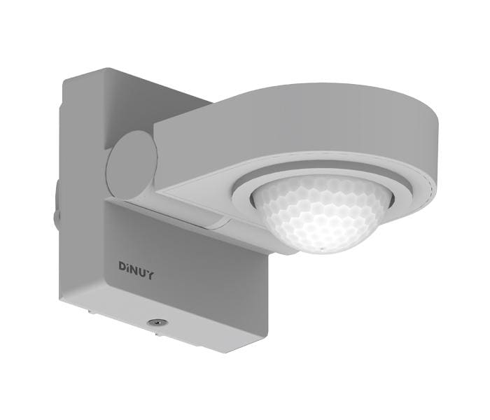 DINUY - Detector movimiento y presencia 270º de pared y techo Plata