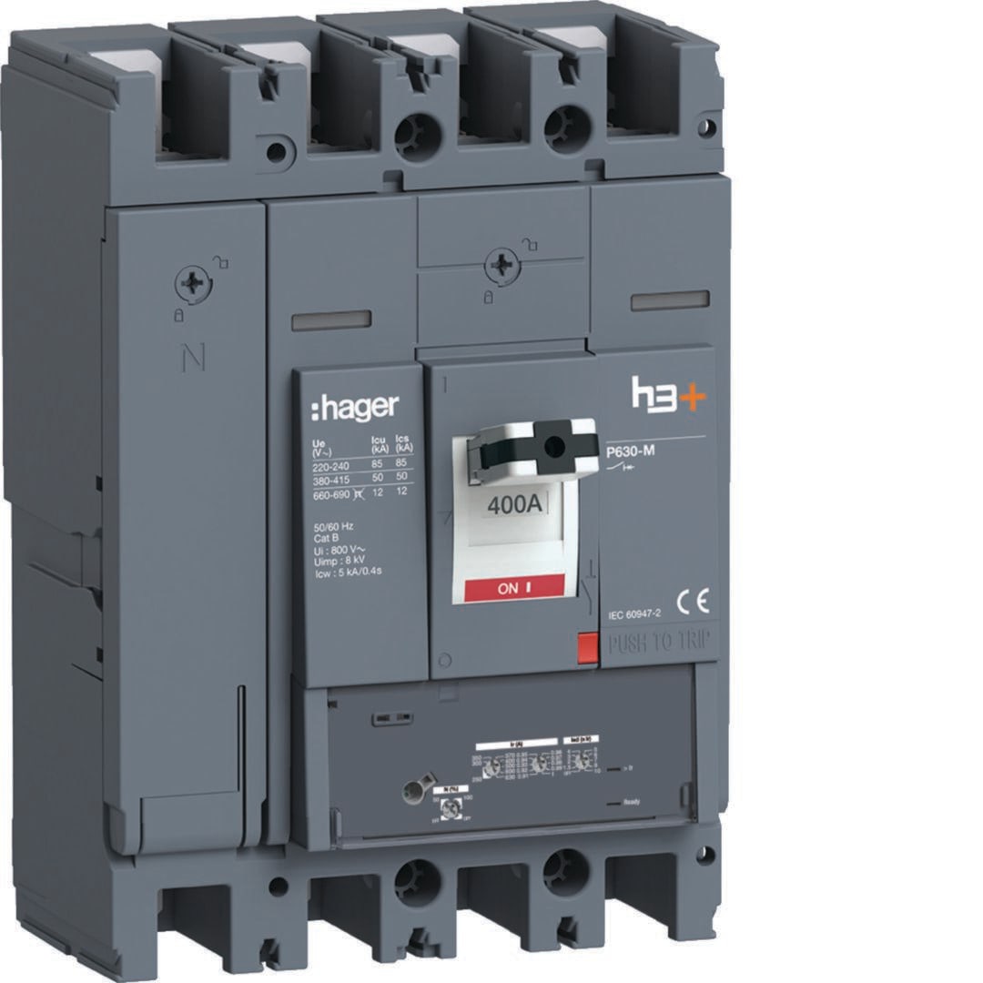 HAGER - Int.aut.P630,4PN0-50-100%,400A,50kA,LSnI