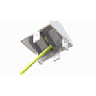MMCONECTA - Módulo inclinado metálico 45x45 con antipolvo blanco nieve para 2 conectores tipo Keystone 20,4mm