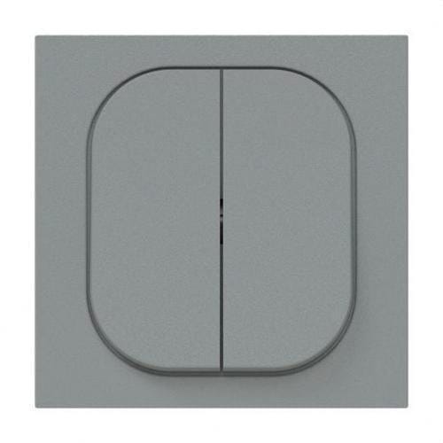 NIESSEN - Tecla doble interruptor - conmutador Serie Vega gris niebla