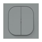 NIESSEN - Tecla doble interruptor - conmutador Serie Vega gris niebla