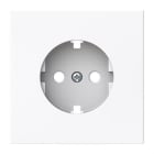 NIESSEN - Tapa base enchufe Schuko T.T. lateral Serie Vega blanco brillo