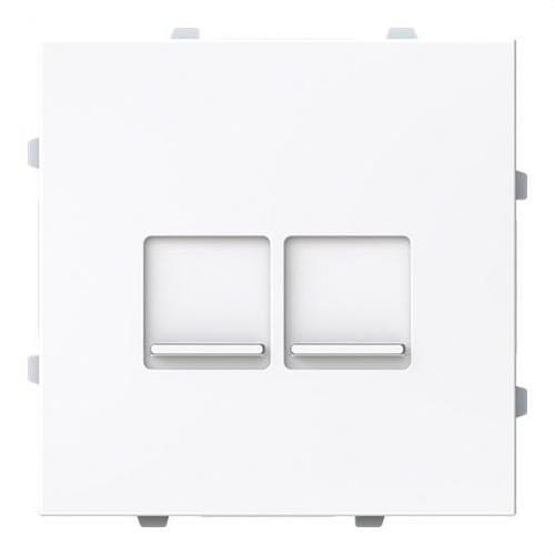 NIESSEN - Tapa plana 2 soportes con persiana Serie Vega blanco brillo