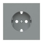NIESSEN - Tapa base enchufe Schuko T.T. lateral Serie Vega gris niebla