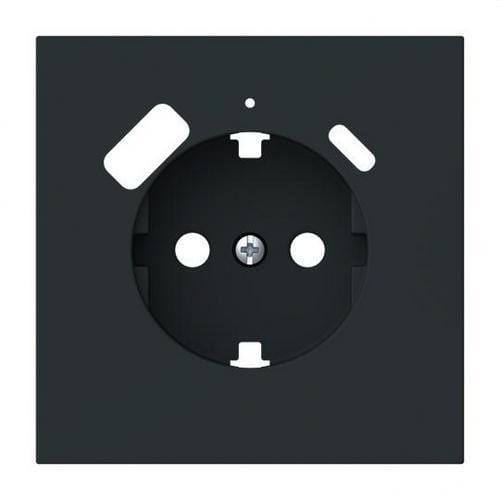 NIESSEN - Tapa Schuko + cargador USB A+C Serie Vega negro mate