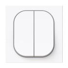 NIESSEN - Tecla doble interruptor - conmutador Serie Vega blanco mate