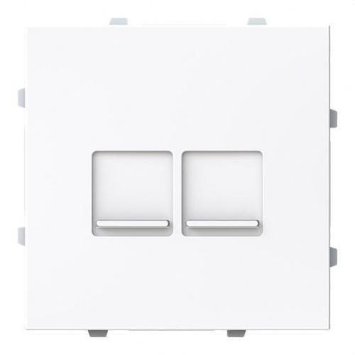 NIESSEN - Tapa plana 2 soportes con persiana Serie Vega blanco mate